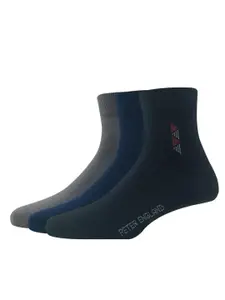 Peter England Men Pack Of 3 Patterned Ankle Length Socks