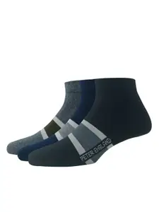 Peter England Men Pack Of 3 Patterned Ankle Length Socks