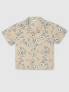 max Boys Opaque Printed Casual Shirt