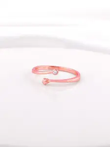 GIVA Rose Gold-Plated Adjustable Finger Ring