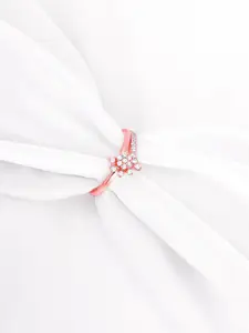 GIVA 925 Sterling Rose Gold-Plated CZ Studded Finger Ring