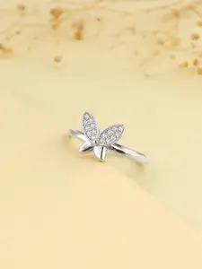 GIVA 925 Sterling Silver Rhodium-Plated Butterfly Shape Finger Ring