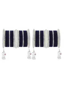 LAVAZZA Set Of 70 Crystals-Studded & Beaded Bangles With Latkan