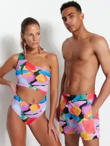 Trendyol Men Floral Printed Sports Shorts