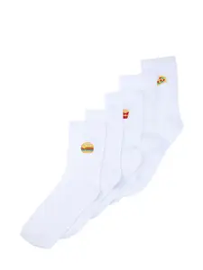 Trendyol Men Pack Of 5 Ribbed Ankle-Length Socks