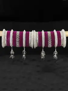 LAVAZZA Set Of 74 Bridal Chuda Bangles With Latkan