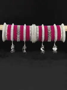 LAVAZZA Set Of 74 Crystals Studded Latkan Bridal Bangles