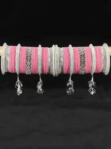 LAVAZZA Set Of 74 Bridal Chooda Bangles Set With Latkan