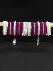 LAVAZZA Set Of 66 Crystals Studded Bridal Chuda Bangles Set