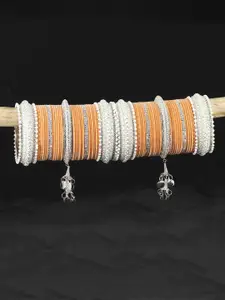 LAVAZZA Set Of 66 Crystals Studded Bridal Chuda Bangles Set