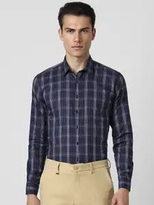 Van Heusen Checked Slim Fit Cotton Opaque Formal Shirt