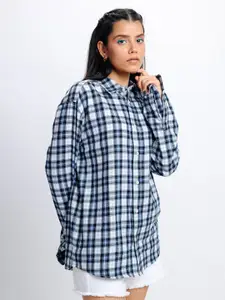 FREAKINS Cotton Checked Casual Shirt