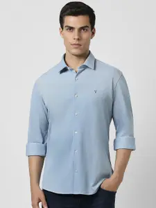 Van Heusen Sport Spread Collar Cotton Slim Fit Opaque Casual Shirt