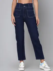 Kook N Keech Women Straight Fit High-Rise Stretchable Jeans