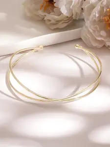 Rubans 18KT Gold-Plated Brass Choker Necklace