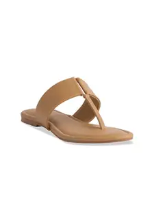 ERIDANI Open Toe T-Strap Flats