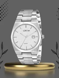 LOREM Men Dial & Stainless Steel Bracelet Style Straps Analogue Watch LR162-CM