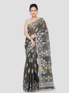 PinkLoom Floral Woven Design Pure Cotton Saree