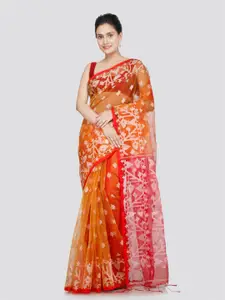 PinkLoom Woven Design Jamdani Saree