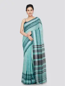 PinkLoom Striped Pure Cotton Saree