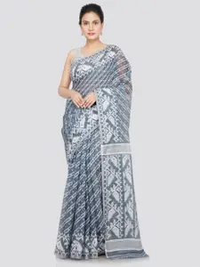 PinkLoom Woven Design Pure Cotton Jamdani Saree