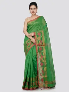 PinkLoom Woven Design Zari Pure Cotton Saree