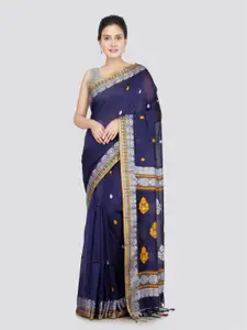 PinkLoom Ethnic Motifs Woven Design Zari Pure Cotton Saree
