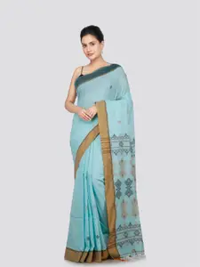 PinkLoom Woven Design Zari Pure Cotton Saree