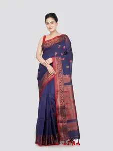 PinkLoom Ethnic Woven Design Zari Pure Cotton Saree