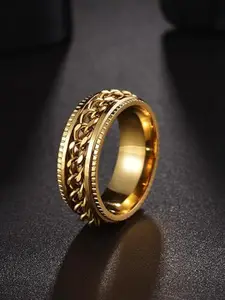 MEENAZ Men Gold Plated Finger Ring