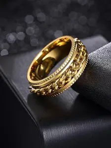 MEENAZ Men Gold Plated Finger Ring