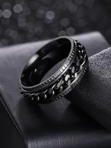MEENAZ Men Silver Plated Double Band Ring