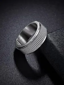 MEENAZ Silver Plated Double Band Ring
