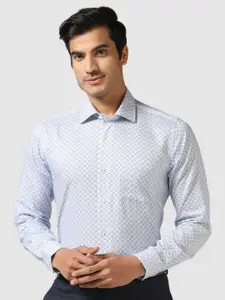 Blackberrys India Slim Geometric Printed Cotton Formal Shirt