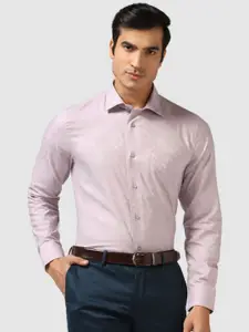 Blackberrys India Slim Fit Textured Self Design Cotton Formal Shirt