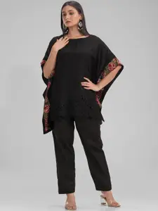 SACRED SUTA Embroidered Top With Trousers Co-Ords
