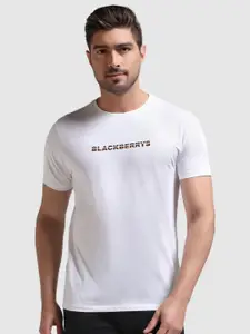 Blackberrys Typography Printed Slim Fit Cotton T-shirt