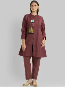 SACRED SUTA Embroidered Top With Trousers Co-Ords