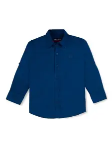 Gini and Jony Boys Spread Collar Cotton Classic Regular Fit Casual Shirt