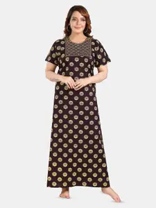 Fabme Embroidered Maxi Nightdress