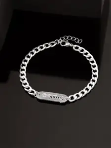 The Roadster Lifestyle Co Men Rhodium-Plated Bracelet