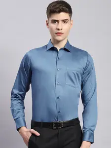 Monte Carlo Classic Spread Collar Opaque Cotton Casual Shirt