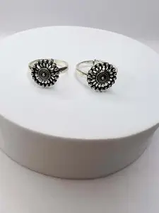 Arte Jewels Pack Of 2 925 Sterling Silver Toe Rings