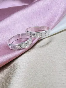 Arte Jewels Set of 2 Sterling Silver Toe Rings