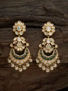 Kushal's Fashion Jewellery Classic Kundan Chandbalis