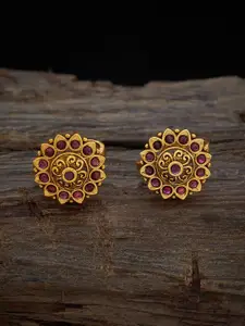 Kushal's Fashion Jewellery Gold-Plated Stone-Studded Toe Rings