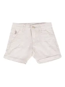 U.S. Polo Assn. Kids Boys Mid-Rise Pure Cotton Shorts