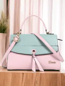 Exotic Colourblocked PU Structured Satchel