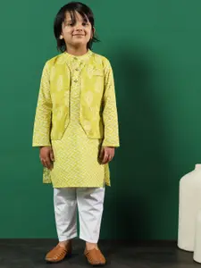 Readiprint Boys Chevron Printed Regular Pure Cotton Kurta with Pyjamas