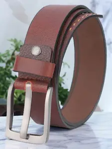 The Roadster Lifestyle Co. Men Casual Textured Leather Belt
